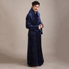 Men's Long Robe Microfiber  Flannel  Fleece Flannel Floor- Length Plus Size Bathrobe  Robes Sleepwear Loungewear Nightgown