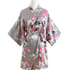 Light Purple Print Flower Women Robe Gown Chinese Traditional Bathrobe Sleepwear Novelty Kimono Dress S M L XL XXL XXXL A-111