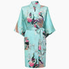 Light Purple Print Flower Women Robe Gown Chinese Traditional Bathrobe Sleepwear Novelty Kimono Dress S M L XL XXL XXXL A-111