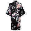 Light Purple Print Flower Women Robe Gown Chinese Traditional Bathrobe Sleepwear Novelty Kimono Dress S M L XL XXL XXXL A-111