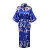 White Chinese Female Sexy V-neck Robes Rayon Silk Sleepwear Long Printed Nightgown Wedding Bride Robe Plus Size S To XXXL NR026