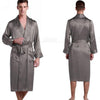 Mens Silk  Satin Pajamas Pajama Pyjamas  Robe  Robes  Bathrobe   Nightgown  Loungewear  U.S.S,M,L,XL,2XL,3XL Plus __5Colors