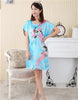 Brand New Chinese Women Robe Satin Nightgown Sexy Nightshirt Sleepwear Print Bath Gown Summer Casual Home Night Dress One Size