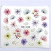 YWK 1 Sheet Pink Flower Water Transfer Slider for Manicure Nail Art Decoration Nail Sticker