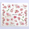 YWK 1 Sheet Pink Flower Water Transfer Slider for Manicure Nail Art Decoration Nail Sticker