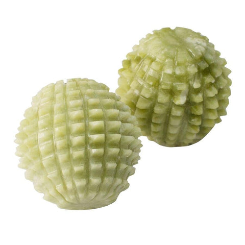 2 Pcs Natural jade hand Massage ball healthy physiotherapy personal care Chinese medicine rehabilitation therapy tool