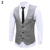 Men's Formal Business Slim Fit V-neck Solid Single-Breasted Vest Suit Waistcoat New Arrival