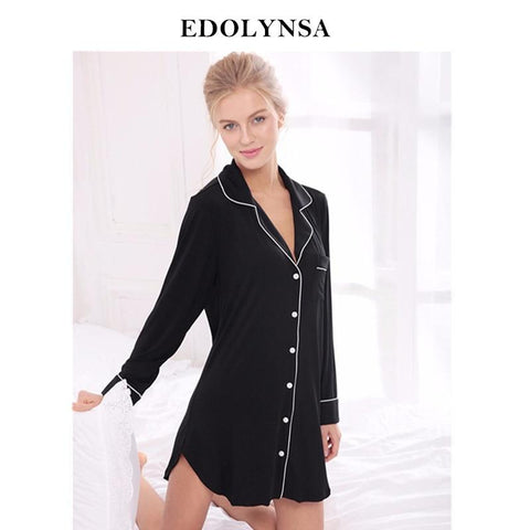 New Arrivals Modal Nightgowns Soft Home Dress Sexy Nightwear Women Sleepwear Solid Sleep Lounge Vintage Nightgown Female #H115