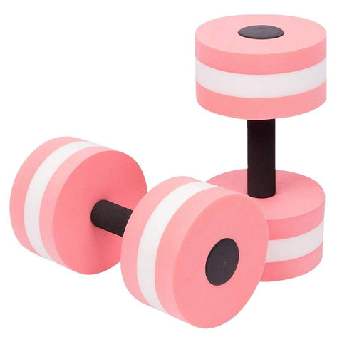 2018 New  1 Pair Aqua Fitness Barbells Foam Dumbbells Hand Bars Pool Resistance Exercise #NE802