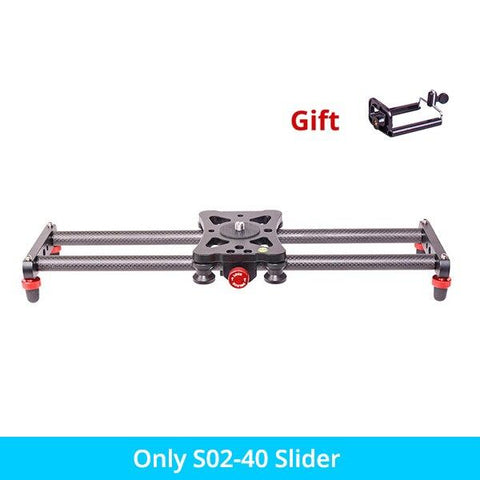 Mini 40cm 5kg bear Carbon fiber camera slider travel portable video slider dolly track for Sony Nikon Canon Iphone X 8 Sumsang