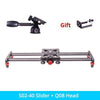 Mini 40cm 5kg bear Carbon fiber camera slider travel portable video slider dolly track for Sony Nikon Canon Iphone X 8 Sumsang