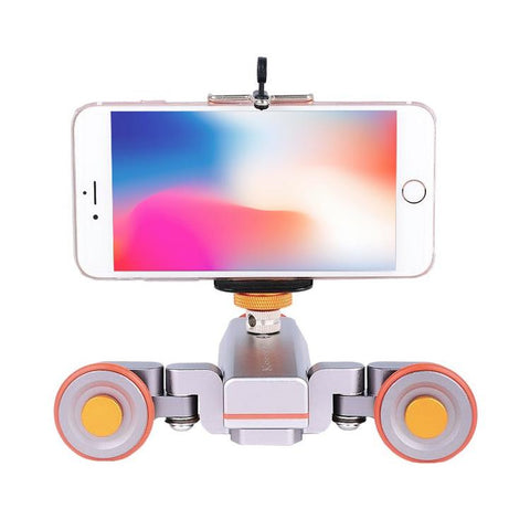 Electric Autodolly Video Car 3-Wheels Wireless Video Track Slider With Mobile Phone Bracket