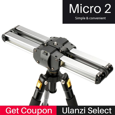 Aggiornato Micro 2 Professionale Videocamera Slider 33 cm Viaggio Track Slider Dolly Binario Macro per DSLR/ARRI Mini/ROSSO/BMCC