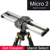 Aggiornato Micro 2 Professionale Videocamera Slider 33 cm Viaggio Track Slider Dolly Binario Macro per DSLR/ARRI Mini/ROSSO/BMCC