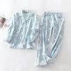 Korea Cute cartoon 100% cotton pyjamas women pajamas sets autumn 100% Brushed cotton winter warm women sleepwear pijamas mujer