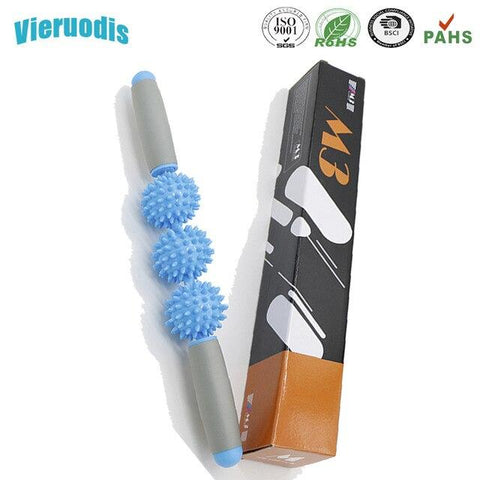 Spiky Massage ball in 18 inches and 21 inches with soft foam handle for Muscle body back leg Massage Relax Tool medicine ball