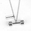 7 Style Fitness Gym Pendant Necklace Jewelry Bodybuilding Necklaces for Men Women Sport Kettlebell Barbell Dumbbell DIY Necklace