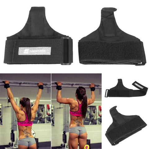 1 Pair Fitness Gloves Weight Lifting Hook Training Gym Grips Straps Wrist Support Power Weightlifting Dumbbell Hook