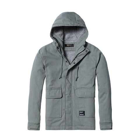 SIMWOOD Brand Winter Jacket Men Casual Slim Fit Thick Coats Fashion Hooded Velvet Parka Mens Plus Size Clothes Male 180531