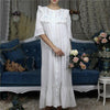 Cotton Nightgown Plus Size Vintage Sleepwear Victorian Home Dress Luxury Medieval Nightwear Women Sleep Lounge Home Clothes H678
