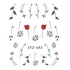 1pcs Nail Water Transfer Sticker Linear Flower Pattern Nail Art Decorations Slider For Nail Manicure Watermark Foils CHSTZ645