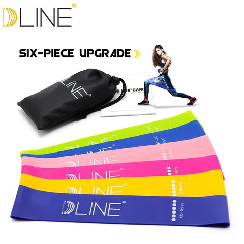 Resistance Bands Set 6 Levels Elastic Latex Gym Strength Training 60CM Rubber Yoga Bands Workout Fitness CrossFit Equipment