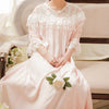 Nightgowns Sleepshirts Sweet Home Dress Sleep Lounge Long Nightdress Lace Sleepwear Vintage Nightgown Female Sleep Lounge #L127