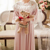 Nightgowns Sleepshirts Sweet Home Dress Sleep Lounge Long Nightdress Lace Sleepwear Vintage Nightgown Female Sleep Lounge #L127