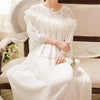 Nightgowns Sleepshirts Sweet Home Dress Sleep Lounge Long Nightdress Lace Sleepwear Vintage Nightgown Female Sleep Lounge #L127