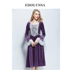 Nightgowns Sleepshirts Purple Lace Home Dress Nightdress Sweet Sleepwear Vintage Sleep Lounge Nightgown Female Nightwear #L124
