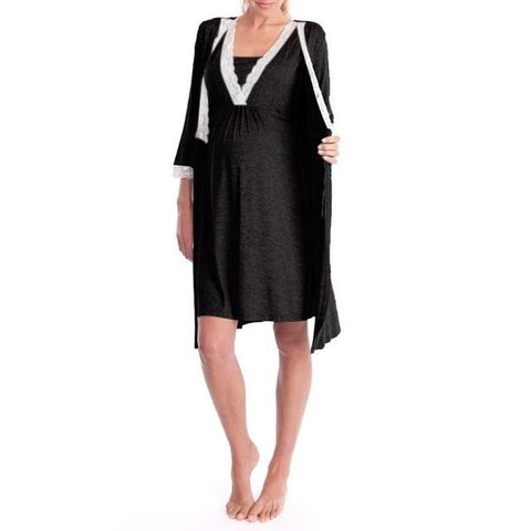 Pregnancy&maternity Pajamas Sleepwear Nursing Pregnant Pajamas Breastfeeding Nightgown Elegant Maternity Nursing Clothes Dress