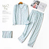 Korea Cute cartoon 100% cotton pyjamas women pajamas sets autumn 100% Brushed cotton winter warm women sleepwear pijamas mujer