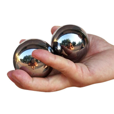 Solid steel baoding ball iron fitness handball middle-aged sensory ball turn message medicine balls 1pair