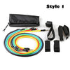 11Pcs/Set Resistance Bands Exercise Training Tube Pull Rope Pedal Rubber Expander Elastic Bands For Fitness Workout