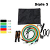11Pcs/Set Resistance Bands Exercise Training Tube Pull Rope Pedal Rubber Expander Elastic Bands For Fitness Workout