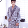 Pajamas Men's Thickened Flannel Male Winter Long Sleeved Bathing Nightgowns Women's Coral Fleece Adult Warm Homewear D-2097