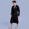 Chinese Men's Wine Red Satin Robe With Belt Kimono Bathrobe Gown Nightgown Sleepwear Home Leisure Pajamas S M L XL XXL TBG0611