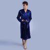 Chinese Men's Wine Red Satin Robe With Belt Kimono Bathrobe Gown Nightgown Sleepwear Home Leisure Pajamas S M L XL XXL TBG0611