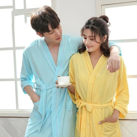 Men's Cotton Bathrobe Robe men Japanese Long Summer Pajamas Nightgown Sleepwear kimono Dressing Gown Bride Bridal Wedding Robe