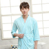 Men's Cotton Bathrobe Robe men Japanese Long Summer Pajamas Nightgown Sleepwear kimono Dressing Gown Bride Bridal Wedding Robe