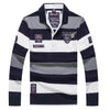 TACE&SHARK Brand 2018 New Style Fashion Shark Long Sleeve Polo Men Stripe Camisa Masculina Polo Clothing Casual Business Homme