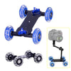 Schreibtisch Dolly+11 inch Magic Arm Tabletop Mobile Rolling Video Rail Skater for SLR Camera Slider Dolly Car Track & Magic Arm