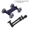 Schreibtisch Dolly+11 inch Magic Arm Tabletop Mobile Rolling Video Rail Skater for SLR Camera Slider Dolly Car Track & Magic Arm