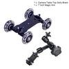 Schreibtisch Dolly+11 inch Magic Arm Tabletop Mobile Rolling Video Rail Skater for SLR Camera Slider Dolly Car Track & Magic Arm