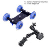 Schreibtisch Dolly+11 inch Magic Arm Tabletop Mobile Rolling Video Rail Skater for SLR Camera Slider Dolly Car Track & Magic Arm
