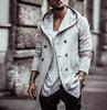 ZOGAA 2018 Mens Trench Coat Long Wool Overcoat Double-breasted  Autumn Hooded Coat Men Windbreaker Casual Jacket Men Outwear