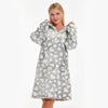 New Winter Hooded Nightgown Female Sleepwear Coral Fleece Nightdress Thicken Warm Nightwear Home Dress Long Sleeve Negligee