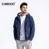 SIMWOOD Brand Winter Jacket Men Casual Slim Fit Thick Coats Fashion Hooded Velvet Parka Mens Plus Size Clothes Male 180531