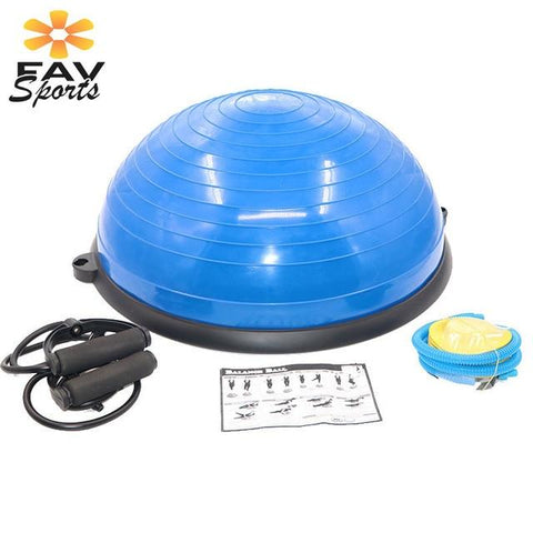 58cm Yoga Balance Balls Fitness Gym Workout Half Yoga Ball Exercises Fitness Balance Trainer Balls with Strings & Pump