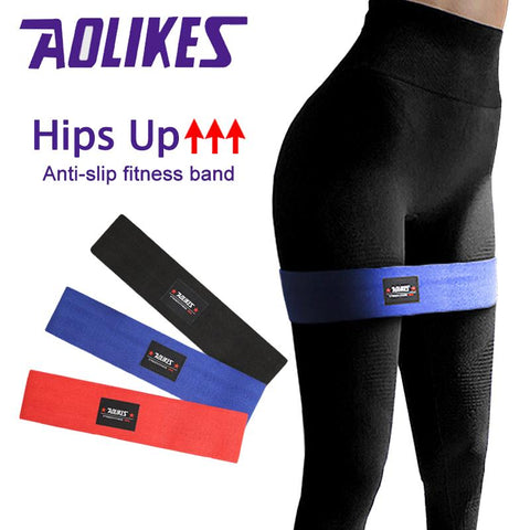 Gym Hip Resistance Bands Fitness Equipment Training Exercise Yoga 120lbs Booty Legs Thigh Arm For Warmup Squats Peach Buttock